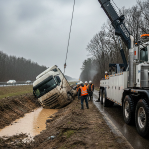 truck-being-pulled-from-ditch